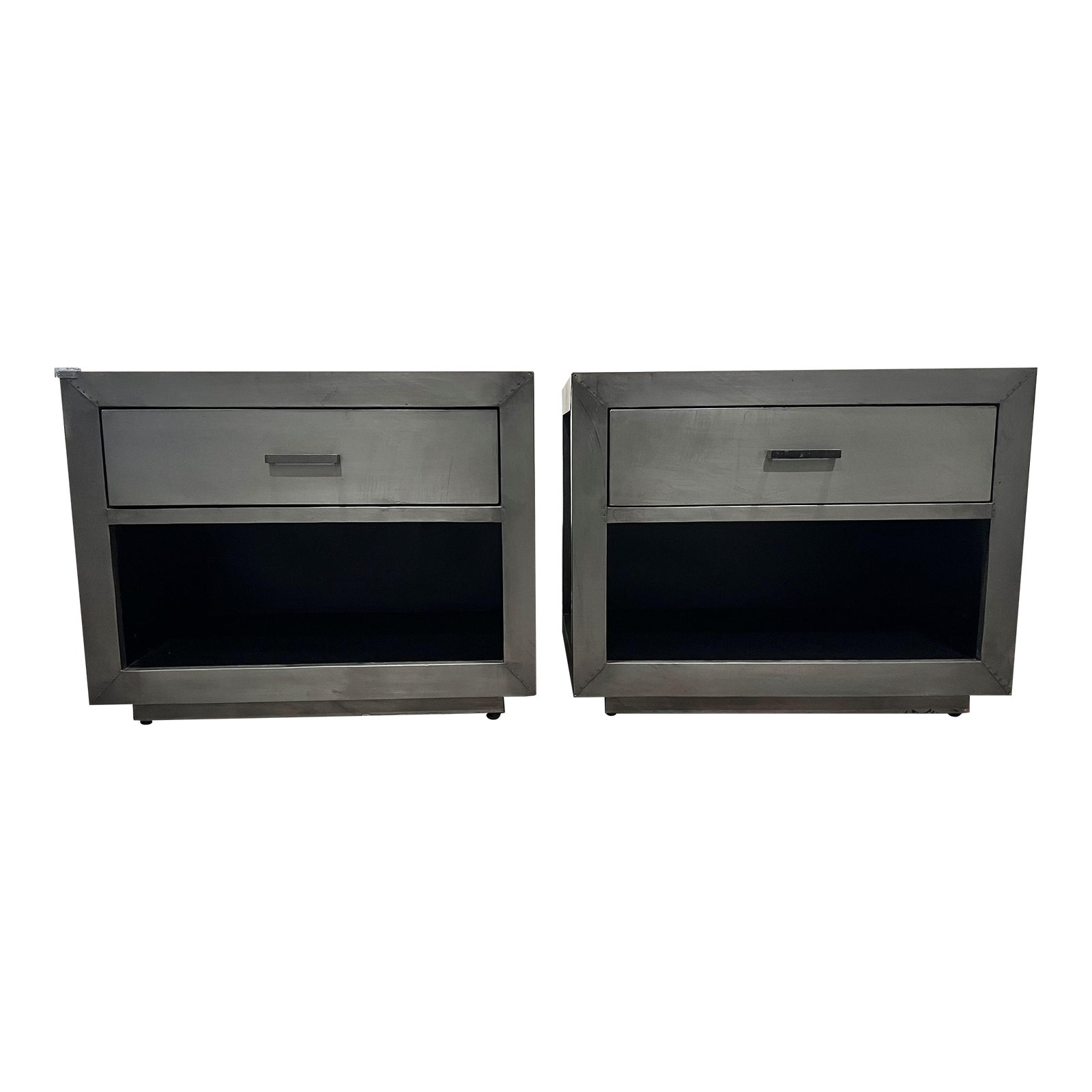 Rh La Salle MetalWrapped Open Nightstand a Pair Chairish