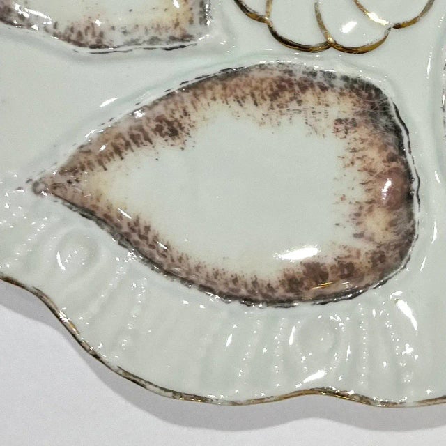 Late 19th Century German Porcelain Oyster Plate For Sale - Image 6 of 7