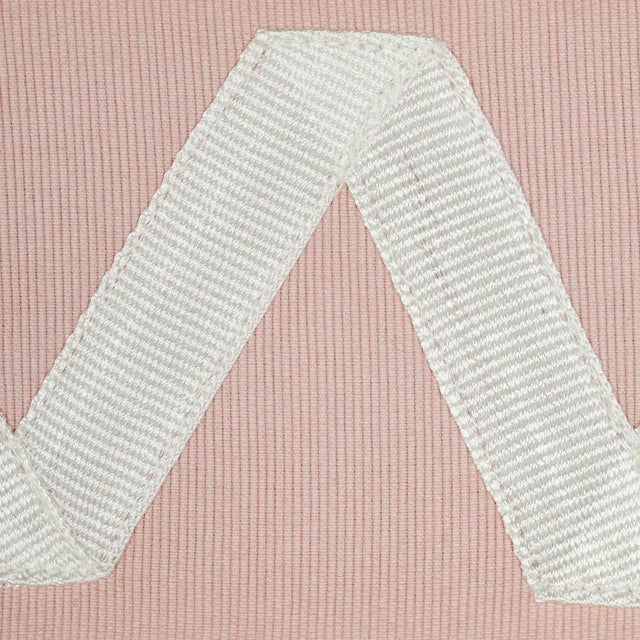 Contemporary Sample - Schumacher Legere Applique Tape in Ivory On Blush For Sale - Image 3 of 5