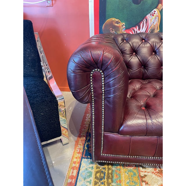 Animal Skin 1980s Exceptional English Chesterfield Sofa For Sale - Image 7 of 10