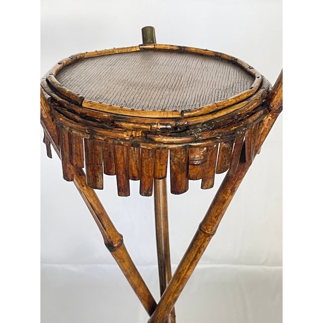Late 19th Century Antique French Tortoiseshell Bamboo Plant Stand, c.1900 For Sale - Image 5 of 15
