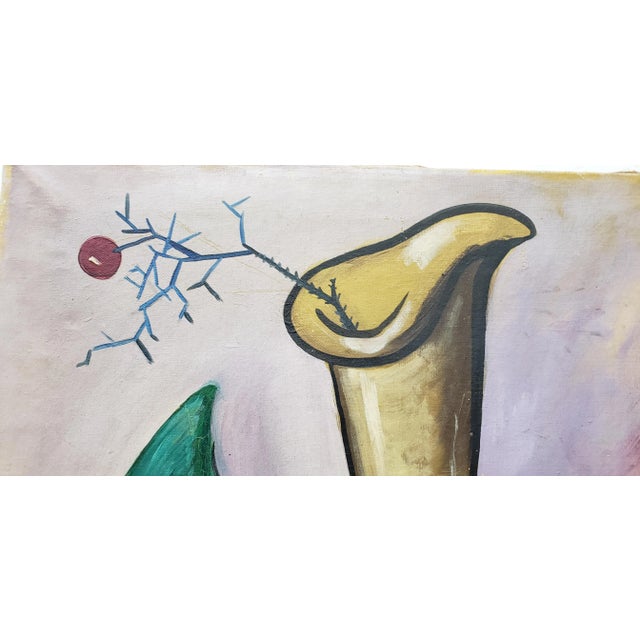 Surreal Still Life Oil Painting by j.c. Parker, Paris 1948 For Sale In San Francisco - Image 6 of 9