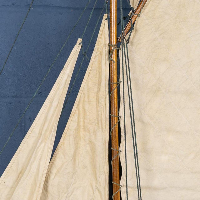 Vintage English Carved Hull Pond Yacht, 1930 For Sale - Image 13 of 18