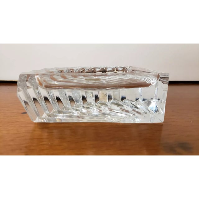 This is a Genuine Lead Crystal Triangular Shell Dish by Cristal d'Arques, Made in France. It measures 2" high and 5 7/8" x...