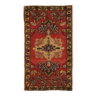 Vintage Turkish Yastik Rug - 01'10 X 03'02 For Sale