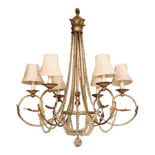 Neirmann Weeks Six Armed Crystal Chandelier For Sale