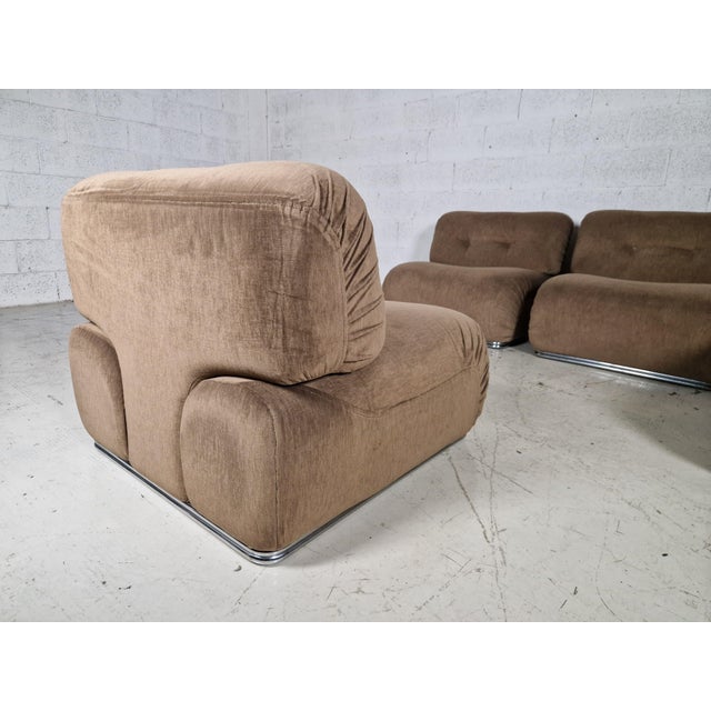Vintage Italian Lounge Chairs by Euromobili, 1970s, Set of 5 For Sale - Image 11 of 13
