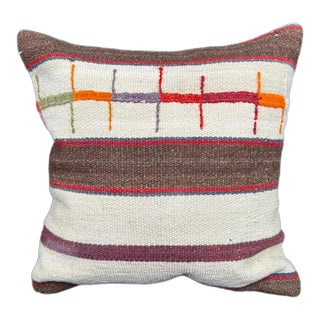 Turkish Hemp Pillow Cushion Natural Beige Brown Pillow Cushion Cover 20"x20" For Sale