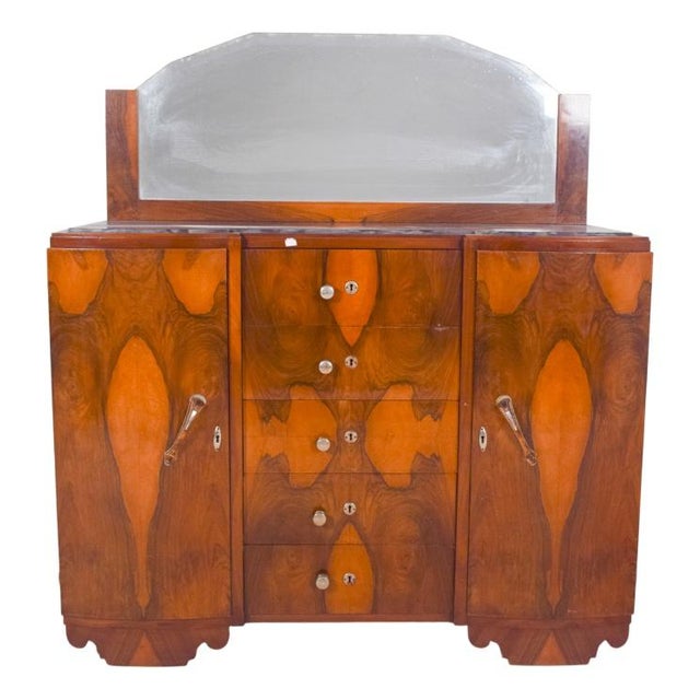 Vintage Portuguese Art Deco Mirror Sideboard, 1920 For Sale - Image 18 of 18
