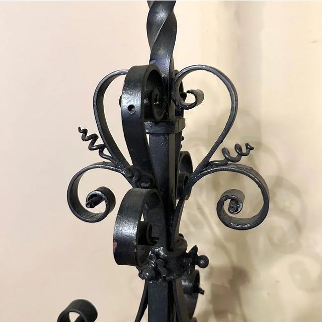 Onyx Pair 19th Century French Wrought Iron Garden Lanterns For Sale - Image 8 of 12
