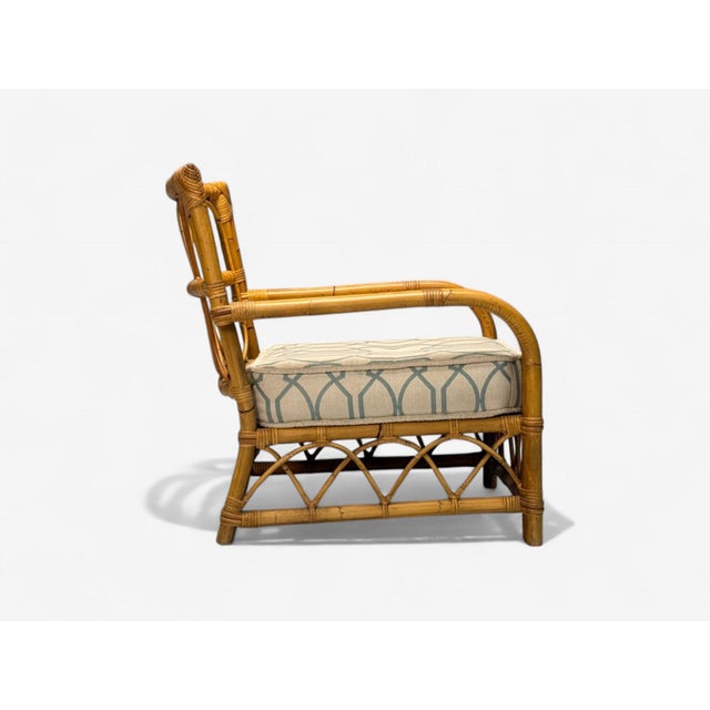 Early 21st Century Bielecky Brothers, Modern, Single Lounge Chair, Cane, Bamboo, Usa, 21st C. For Sale - Image 5 of 12