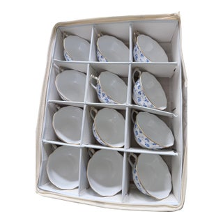 1990s Herend Rachael 734 Teacups/Saucers - Unused 24 pcs For Sale