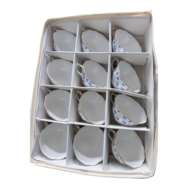1990s Herend Rachael 734 Teacups/Saucers - Unused 24 pcs For Sale