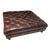 Tufted Leather and Hide Oversized Ottoman For Sale