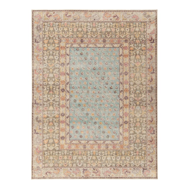 Rug & Kilim’s Posey Rug in Light Blue, 10x14 For Sale