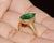 Gia Certified 5.25ct Natural Emerald Sculptural Bezel Solid 18k Gold Ring, Size 5.25 For Sale - Image 13 of 16