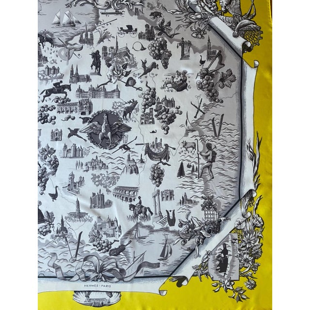 HERMES FRANCE silk scarf designed by Françoise de la Perrière, 1959 This exceptional scarf is a work of art in itself....