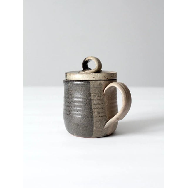 Vintage Studio Pottery Mug With Lid For Sale - Image 12 of 12