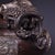 Late 20th Century Bronze Silver-Washed Dragon Tripod Censer — High Relief Lidded Incense Burner For Sale - Image 5 of 9