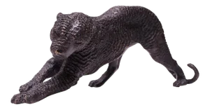 French Bronze Black Panther Sculpture