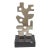 Vintage Abstract Steel Cubist Style Sculpture on Black Veined Marble Base For Sale