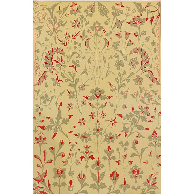 "Middle Ages No 1" chromolithograph plate from a 1910 printing of Owen Jones (1809-1874) "Grammar of Ornament" the most...