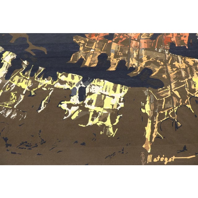 Mathieu Matégot 1960's Signed French Mathieu Matégot Tapestry - 04'07 X 08'00 For Sale - Image 4 of 9