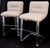 Charles Hollis Jones Pair Bent Lucite 1970s New Alcantera Upholstery Swivel Barstool Chairs Chairs For Sale - Image 4 of 15