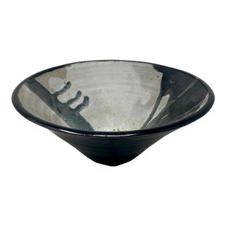 Vintage Organic Modern Glazed Studio Pottery Bowl For Sale