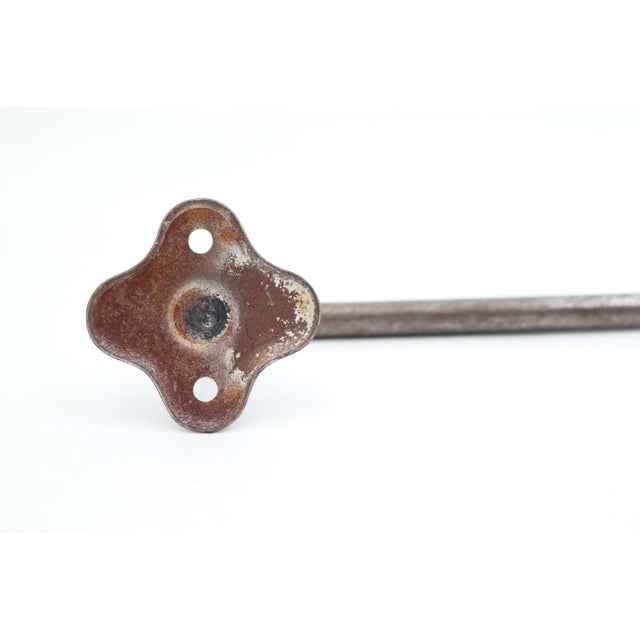Vintage 24.25 In. Nickel Finish Steel Towel Bar For Sale - Image 6 of 6