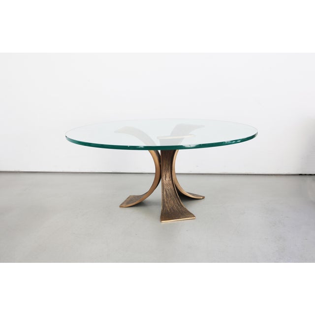 Mid-Century Modern Brutalist Bronze Coffee Table, Italy, 1970s For Sale - Image 3 of 7