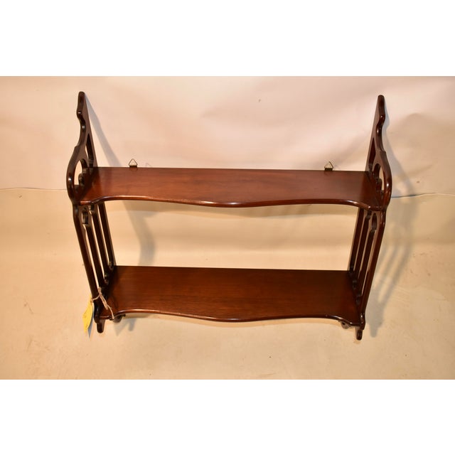 English Mahogany Hanging Wall Shelf, Circa 1950's For Sale - Image 9 of 9