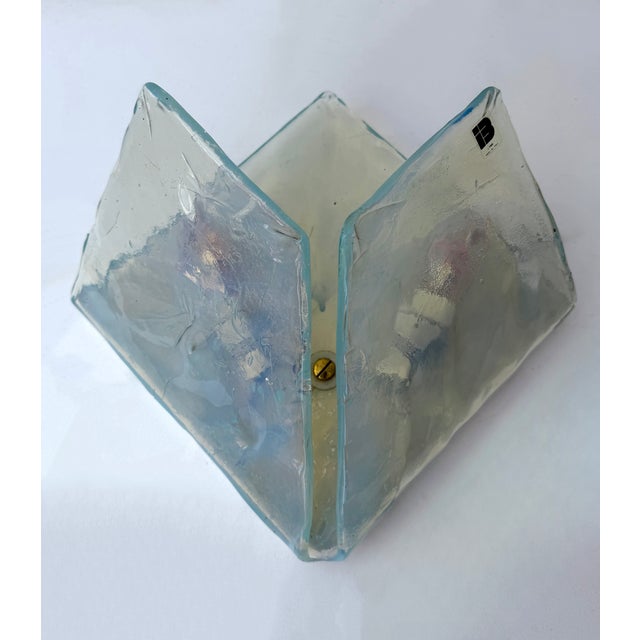 Metal 1970s Italy Sconces Butterfly Opal Murano Glass by Itre - Set of 5 For Sale - Image 7 of 13