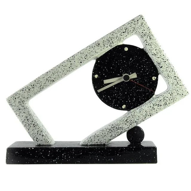 Postmodern Ceramic Dalla Bassa Maria Ceramiche Table Clock from Nove, Italy, 1980s For Sale - Image 10 of 10