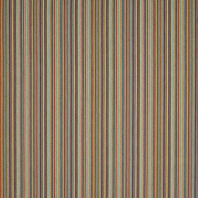 Sample - Schumacher Fino Stripe Indoor/Outdoor Fabric in Multi For Sale
