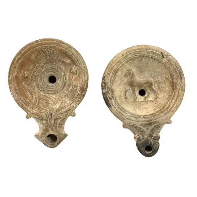 Roman Terracotta Oil Lamps, Set of Four For Sale - Image 10 of 11