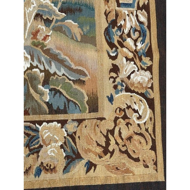 Handwoven Landscape with River and Birds Tapestry in the style of Aubusson, 2000 For Sale - Image 11 of 18