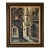 Vintage Rustic European Street Scene Oil Painting on Canvas – Framed For Sale
