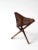 Farmhouse Vintage Leather Three Leg Traveling Stool For Sale - Image 3 of 9