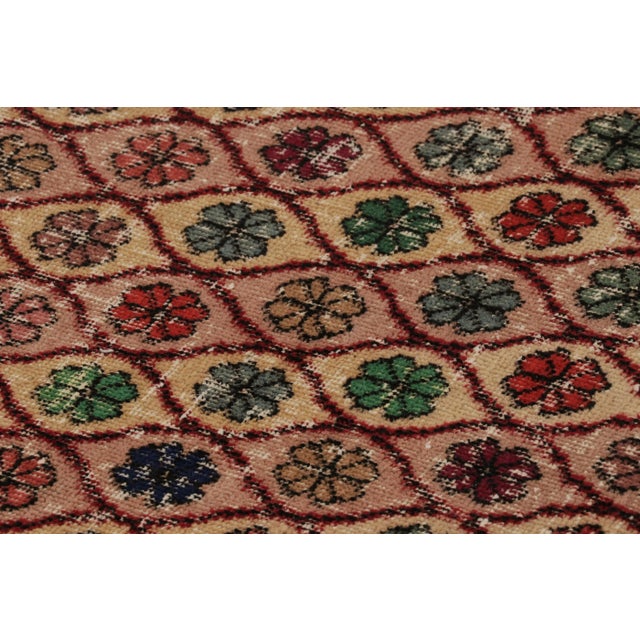 Vintage Turkish Runner Rug, Polychromatic Geometric Floral Pattern - Rug & Kilim For Sale In New York - Image 6 of 8