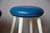 Wood Vintage Rockabilly Stools in Blue Faux Leather with Studs and Compass Legs, 1960s, Set of 2 For Sale - Image 7 of 9