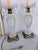 Transparent Vintage Early 20th Century Pair Crystal & Brass Lamps -2 For Sale - Image 8 of 12