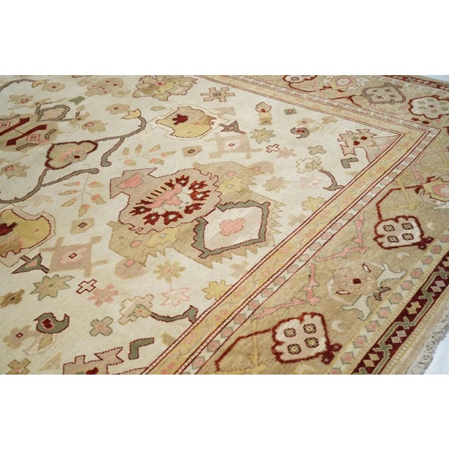Early 21st Century Oushak Rug 10' X 14' For Sale - Image 5 of 11