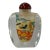 Chinese Inside Oriental Orange Flower Ducks Graphic Glass Art Bottle For Sale