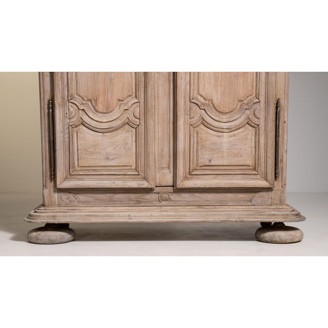 Wood Louis XIV Oak Armoire, Baroque Style, France, Circa 1820 For Sale - Image 7 of 14