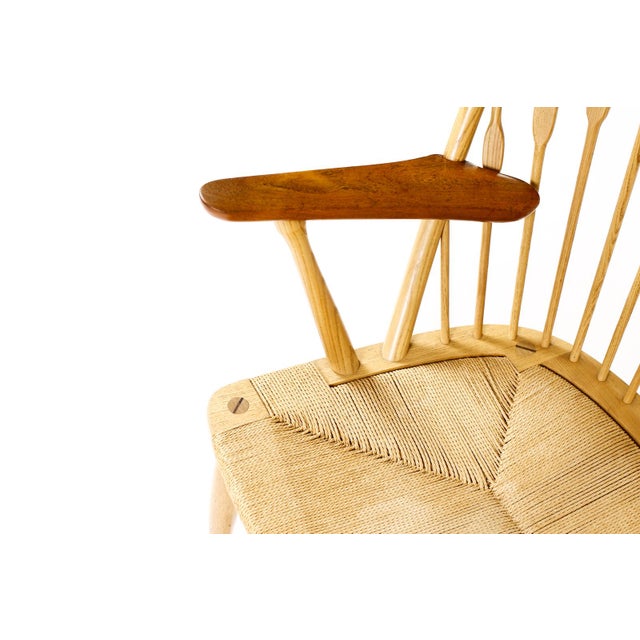 Wood 1960s Danish Modern Mid Century Peacock Lounge Armchair– Hans Wegner for Johannes Hansen — Ash + Teak For Sale - Image 7 of 12