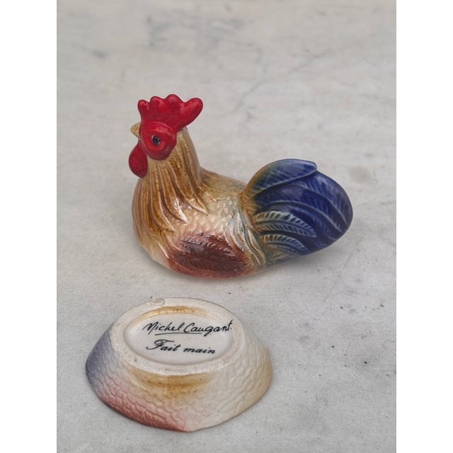 Small French Majolica Rooster Tureen Caugant For Sale In Austin - Image 6 of 9