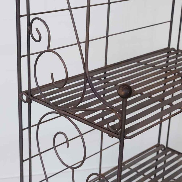1930S French Provincial Wrought Iron Étagère For Sale - Image 10 of 13