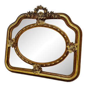 Baroque Style Vintage Gold-Copper Wall Mirror