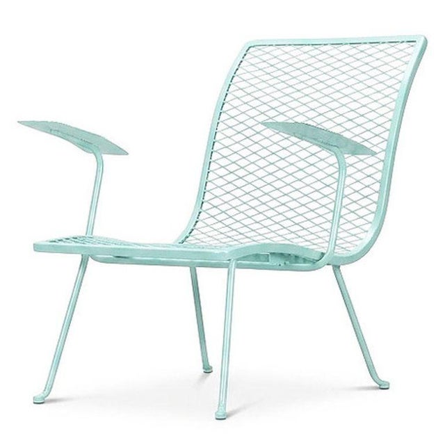 Mid-Century Modern 1950s Pair of Teal Outdoor Patio Lounge Chairs by Karl Lightfoot Studio, Atrributed, 2 Pieces For Sale - Image 3 of 6